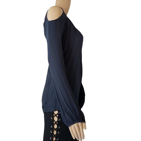 Muche Muchette Tonal Stripe Poet's Blouse Grommets - Picture 2 of 5